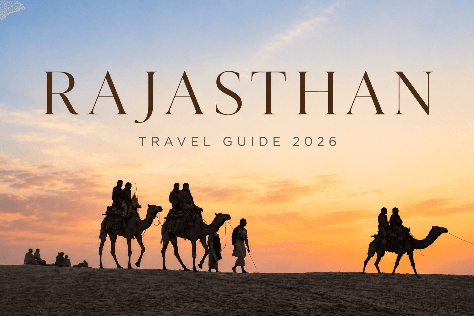 Rajasthan travel landscape with historic architecture, desert scenery and colorful city streets